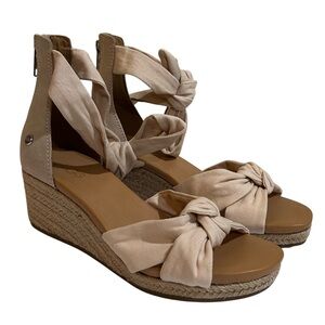 UGG Tan Espadrille Wedge Sandals